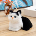 PinShang Simulation Cat Plush Toys Soft Stuffed Kitten Plush Doll With Sound Cute Animal Plushies For Kids Birthday Gifts. 