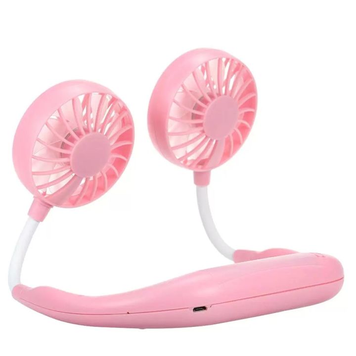 Hanging Neck Fan for Kitchen Folding Handheld Fan Wearable Portable Neckband Mini Fan USB Chargeable