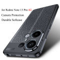 For Xiaomi Redmi Note 13 Pro 4G Case Lychee Pattern Camera Protection Back Cover note13pro casing. 