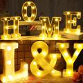 DIY 3D Letter Light LED Night Lights 26 English Marquee Sign Alphabet Night Lamp Atmosphere Home Wedding Birthday Decor Light. 