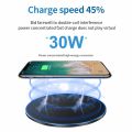 30W Fast Wireless Charger For Samsung Galaxy S21 S20 S10 Qi Induction Charging Pad for iPhone 12 11 Pro XS Max XR X 8 Plus. 