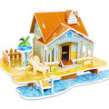 Kids 3D Stereo Puzzle Cartoon House Castle Building Model DIY Handmade Early Learning Educational Toys Gift for Children. 