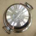 Alpha Stainless Steel Wok [24, 26, 28, 30, 32, 36, 40 & 45cm] | Double Bottom / Encapsulated Bottom Karahi With Glass Lid. 