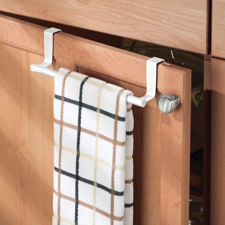 Over-The-Cabinet Towel Rack Bar for Kitchen or Bathroom Cabinets