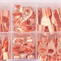 OYPFXMI- Bolt Hole Tinned Copper Cable Lugs Terminals Set Wire Terminals Connector with Copper Ring Lug Terminals Wire Crimp Connector Kit OT 10A 20A 30A 40A 50A (Pack Of 70). 