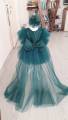 Green Girls Dress , Green Birthday Outfit, Fancy Girl frock, Baby Party Cloth, Princess , Baby Girl Toddler, Green Silk, And Net Dress (Fabric Net And Silk) ( Size 1 Yrs To 7 Yrs). 