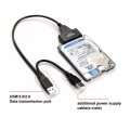 Hard Disk Cable USB Male To SATA Male Cable Hard Disk Drive Converter Adapter Support 4TB SATA Cable Data Transfer Cable Hard Disk Drive Converter 2.5" 3.5" Hard Drive. 