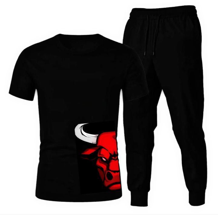 Black Chicago Bulls Printed Half Seleeve T.shirts Summer collection