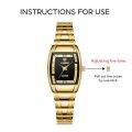 SKMEI X LIEBIG 【Buy 1 Get 3 Free】Original Relo Women's Waterproof Brand Gold Diamond Dial Elegant Temperament Casual For Formal Occasions Fashion Watch L8818. 