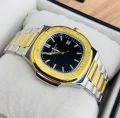 Patek Philippe watch black dial two tone wrist watch | Patek Philippe watches man woman. 