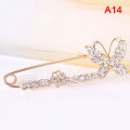 Women Brooches Scarf Bling Bling Crystal Rhinestone Flower Brooch Pins Demoo. 