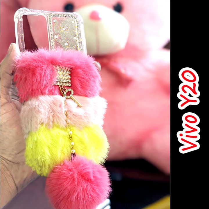 Vivo Y20  Back Cover Case - Ladies Fancy Phone Cover for Girls - Light Multicolor