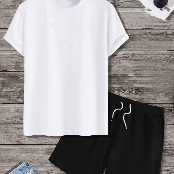 Tracksuit New Design Round Neck Half Sleeves T Shirts Top Quality Gym wear and comfortable Pair Shirt and Short For Men