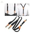Suspenders for Men Shaped Elastic Straps Heavy Duty with Swivel Hooks Adjustable Casual Pants. 