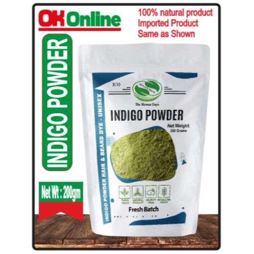 Henna Hair & Beard Dye - 100% Natural & Chemical Free - The Henna Guys (7.05 Ounce (Pack of 1), Indigo Powder)
