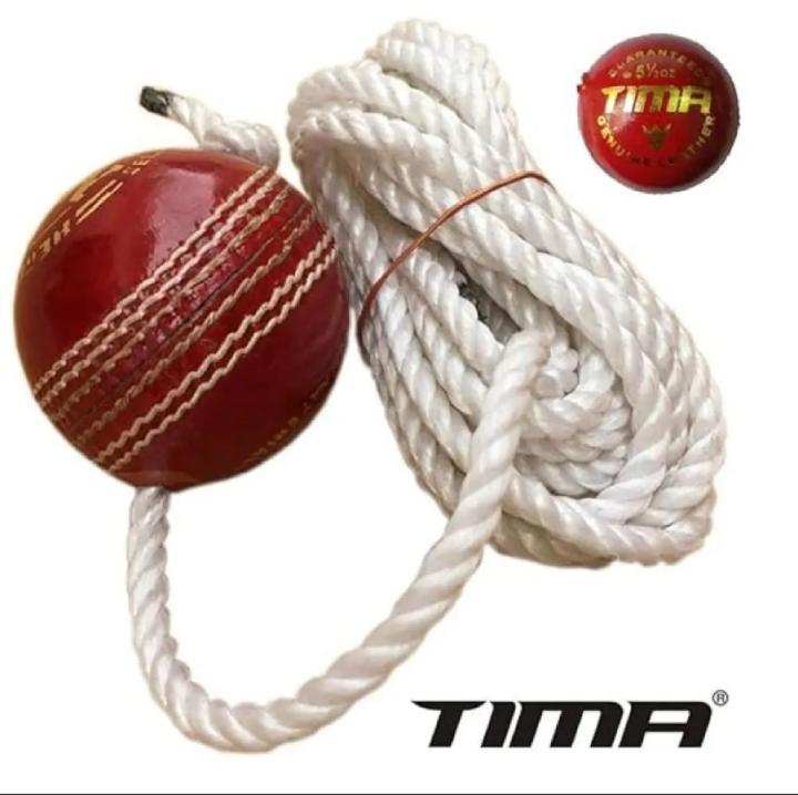 Practice Hanging Ball for Bat Knocking and Practice with Reaction String  - Training hanging Ball for Tape tennis and hard ball practice and bat stroke Best Cricket Hanging Hard Ball for Bat Stroke