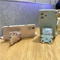 Quicksand Bear Holder Lanyard Phone Case For Xiaomi Redmi 12 Note 12s 12 Pro Plus 4G 5G 12C Strap Stand Cover. 