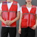 Vest Coat Hollow Out Men Women Summer Mesh Volunteer Waistcoat. 
