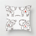 Fuwatacchi Cute Couples Pillow Case Romantic Lover Pillow Cover Home Sofa Decor Valentine's Day Gift Sweet Love Cushion Cover. 