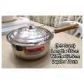 Stainless Steel Sauce Pan/ Saucepan with Lid For Tea/Milk Boiling Water Wood Handle Size No.5, 6, 7, 8 & 9. 