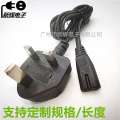 Hairdryer power cord British standard swivel tail wire 360 degree rotating plug straight hair comb curling iron wire. 