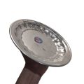 4 Pcs Large Round Plates Stainless Steel Traditional Design 10 inches. 