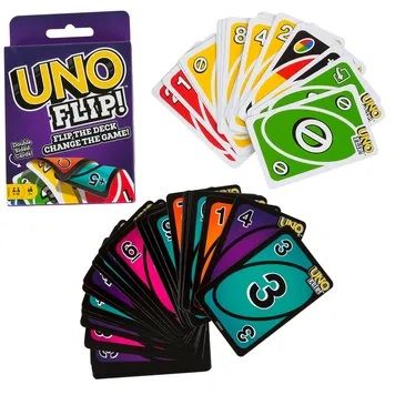 Original UNO Flip Card Game for Family And Kids With 112 Cards Imported Double-Sided Cards Family Fun Games