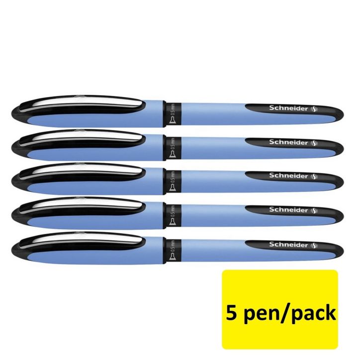 Schneider One Hybrid N 0.5 mm (5 Pens) Rollerball Pens for Documents ...