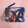 Marvel Avengers Children Coin Wallet Holder Spider-Man Captain America Print Card Holder Name Tag with Keyring Card Holder Purse. 