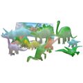 11Pcs Dino Valley Toys Set  for kids, Dinosaur World, Jurassic world, Glow in dark, (Different Size). 