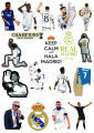 Multiple Real Madrid Stickers Of Your Choice Available in Single, Pack of 3, 5, 8. 12, 15 Best Quality Aesthetic Cool Stickers For Club Lovers. 