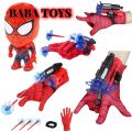 Spiderman Web Shooter Toy with Action Figure Kids Plastic Spiderman Launcher Gloves Wrist Toys Set Gift For Kids Spider Web Shooting Game BABA TOYS Gloves with Action Figure Wrist Toy Set, Movie Theme, Plastic & Nylon Material. 