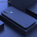 Hontinga for Itel Vision 2S / P37 Back Cover Simple Candy Color Square Edge Liquid Silicone Phone Case. 