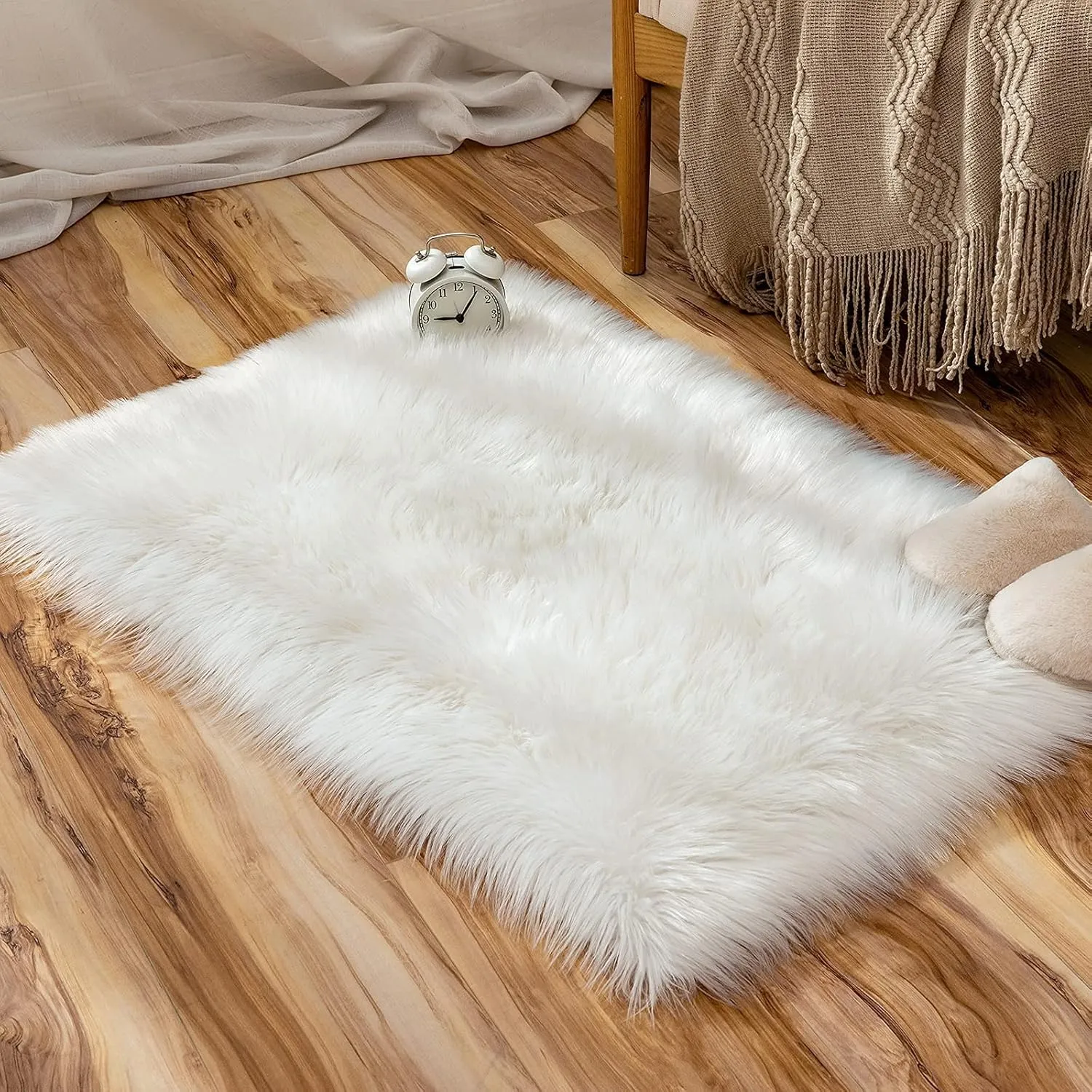 Fluffy Rug Sheepskin Soft Shaggy Faux 