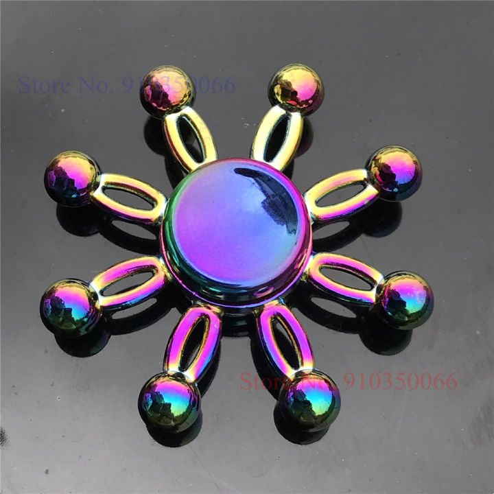【Exclusive Offer】Colorful Metal Toy Fidget Spinner for Adult Children Anti-Anxiety ADHD Relieves Stress Creative Finger Spinner Boy Birthday Gift