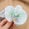 Elegant and Gentle Butterfly Orchid Head Flower Hair Clips Female Mori Atmosphere Sense of The Seaside Holiday Photo Bangs Clip. 