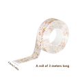 4.2cm*3m Self Adhesive Kitchen Sink Waterproof Sticker Mildew Strong Printed Sealing Strip Tape Transparent Printing Thickened Mould Proof Tape Wall Edge. 