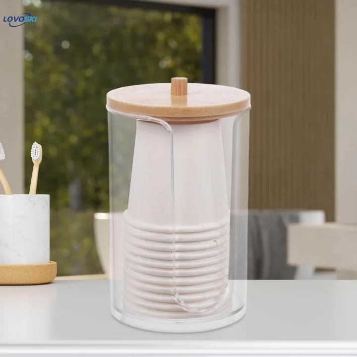Bathroom%20Cup%20Dispenser,%20Swab%20Ball%20Pad%20Holder,%20Multifunctional,%20Reusable,%20Bathroom%20Storage%20Organizer,%20Storage%20Rack%20for%20Desktop%20Counter%20-%20Image%207