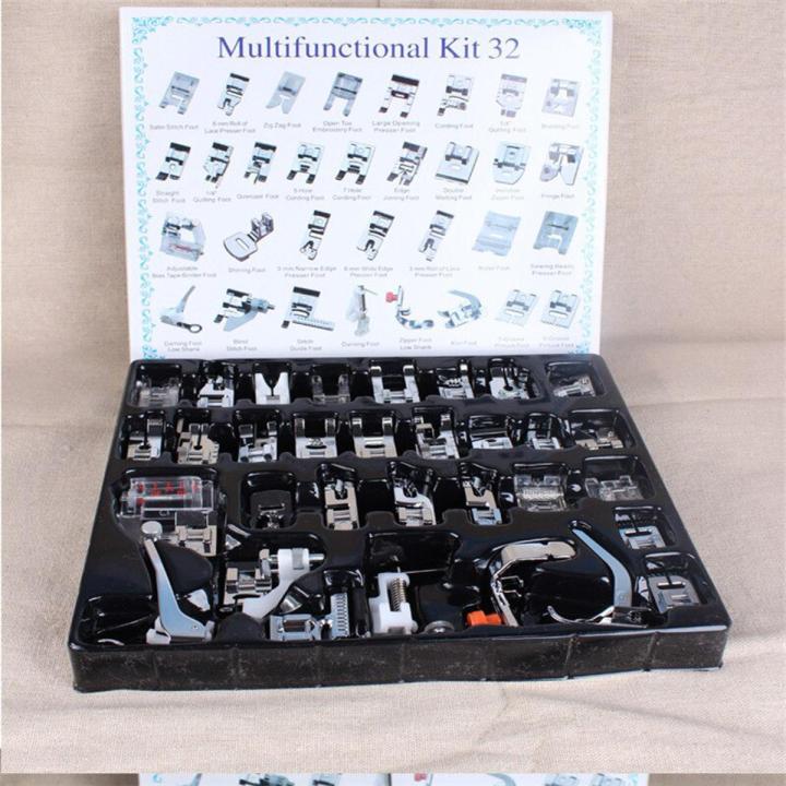 32pcs NEW Multi-Functional Domestic Sewing Machine Presser Feet Practical Set Accessories Foots