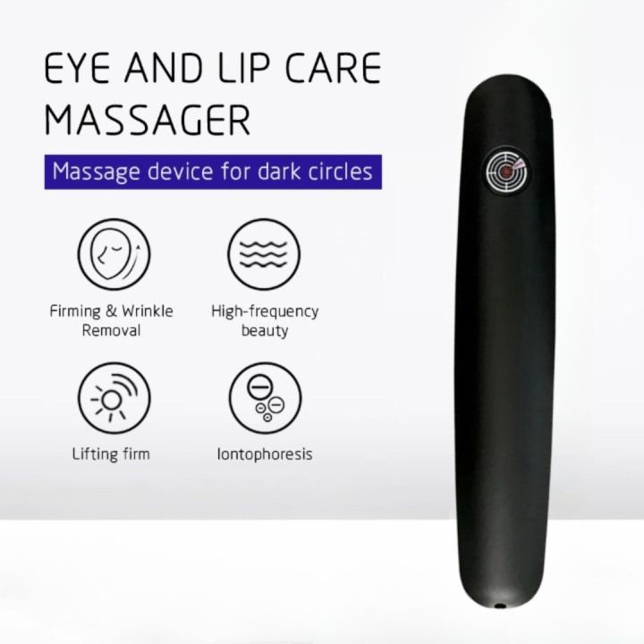 Mini Massager Battery Operated Vibration with 42℃ Heating Eye Massager Anti Aging Wrinkle Dark Circle Removal Eye Bags, Puffiness Under Eyes Facial Rejuvenation Slimming Lifting Massage Stick - Eye and lip care massager - Eye care Massager - Eye massager