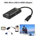 New Micro USB To HDMI-compatible TV Out HDTV MHL Adapter Cable For Phone /Tablet For PC Laptop Projector TV Drop Shipping. 