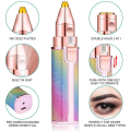 USB Rechargeable 2 in 1 Facial Hair Remover and Eyebrow Trimmer Pocket Size Painless Face Hair Removing Machine Flawless Brows Eyebrow Hair Remover Machine Pen Electric Shaver For Women. 