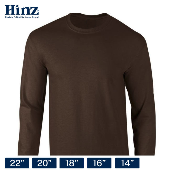Hinz Youth Essential Round Neck Unisex Top (Full Sleeves) Combed Cotton Interlock