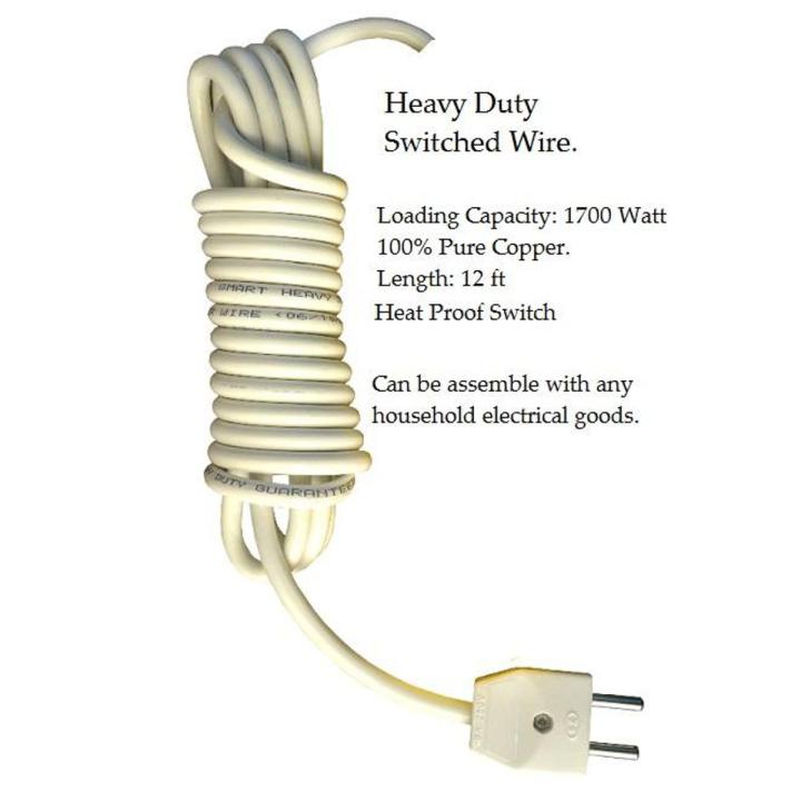 Heavy Duty Pure Copper 12 ft Wire piece.