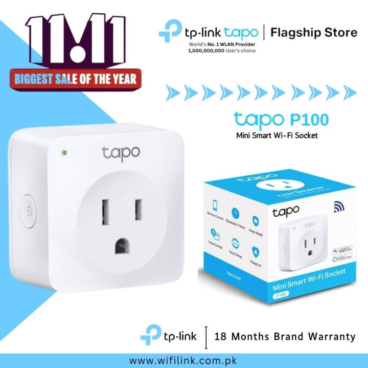 TP-Link Smart Wi-Fi Plug Tapo P100 Mini Smart Wi-Fi Socket - 18 Months Brand Warranty