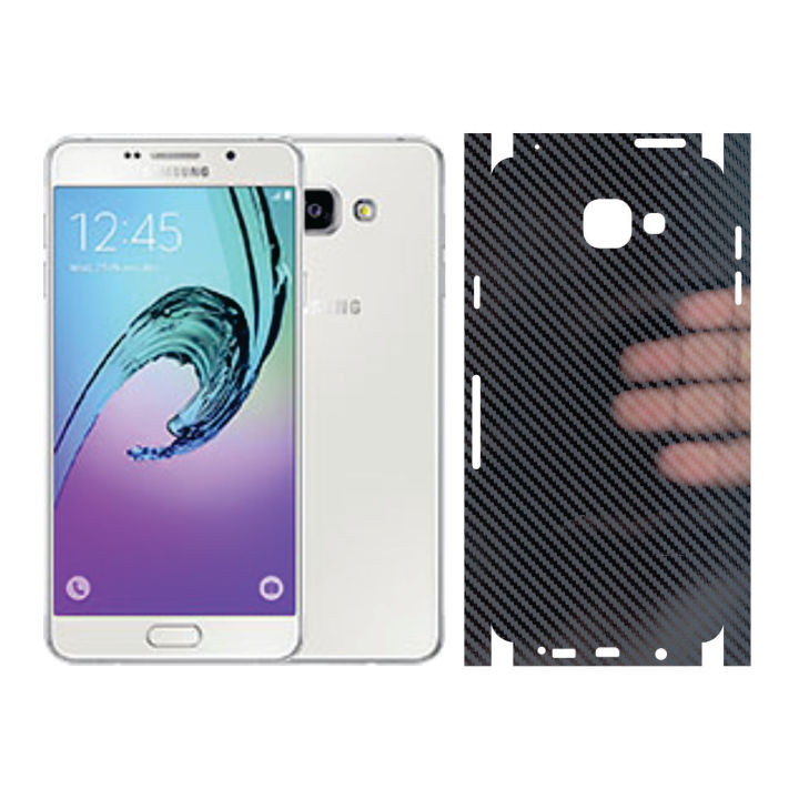 Samsung Galaxy A7 (2016), A710 Back Paper Glitter 360 Carbon01 Sami-Transperent Sheet Anti-stain Full Covering Wrap Cover