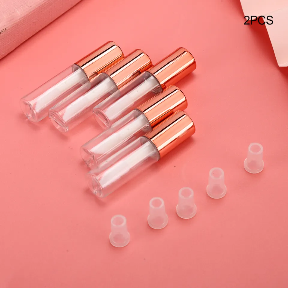 LTKJ 25 Leere Lipgloss Tuben – 1,2 Ml, Roségold, Mit Pipetten, Für DIY-Make-up