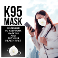 WBM KN95 Mask with Respirator 5 Layers Protection Mask. 