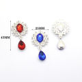 10Pcs 45*24MM Alloy Rhinestone Brooch Pandant Buttons Jewelry for Clothing Wedding Handmade Sewing Diy Decorative Accessories. 
