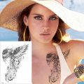 【The road to happiness Store】temporary tattoo sheet tatoo angel wing tattoos girl y thigh tattoo black sleeve tatto boys men decal. 